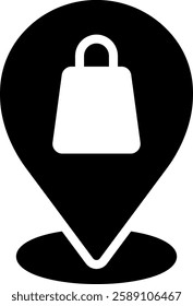 Location Icon Glyph Vector Illustration