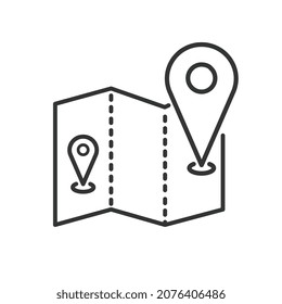 Icono de ubicación para GPS en destino de llegada