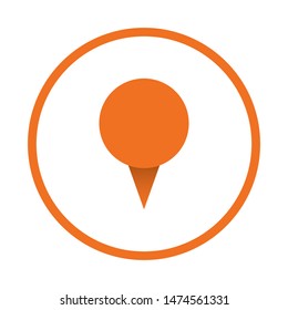 Location icon, gps map pin.