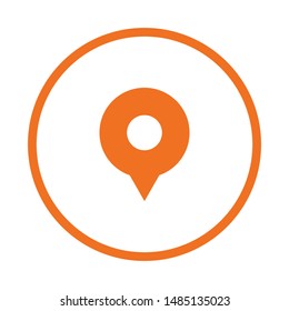 Location icon, gps map pin.