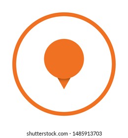 Location icon, gps map pin.