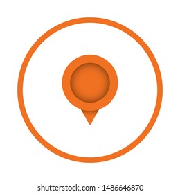 Location icon, gps map pin.