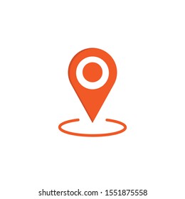 Location icon, gps map pin pointer. Locate in map symbol.