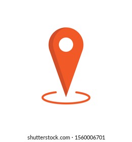Location icon, gps map pin pointer. Locate in map symbol.