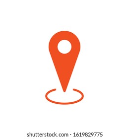 Location icon, gps marker, map pin.