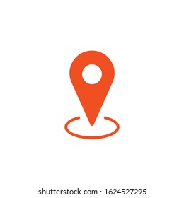 Location icon, gps marker, map pin.