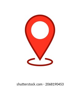 Icono de ubicación. Icono de marcador Gps. Par de mapa.