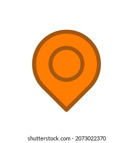 Ortssymbol. GPS Marker Symbol. Kartenstift.