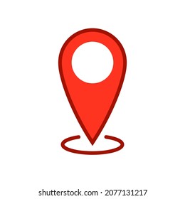 Icono de ubicación. Icono de marcador Gps. Par de mapa.
