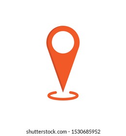 Location icon. Gps pointer. Map pin symbol.