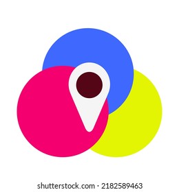 Icono de ubicación, signo de posición gps. ilustración vectorial. Ilustración del vector