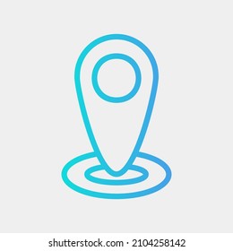 Location icon in gradient style about social media, use for website mobile app presentation