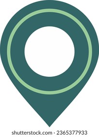 location icon green dark with circle 