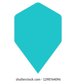 Location icon hexagon map pin sign is isolated on white background. Web button for internet cartography is created in flat style. The design graphic element is saved as a vector illustration