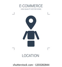 location icon. high quality filled location icon on white background. from e commerce collection flat trendy vector location symbol. use for web and mobile