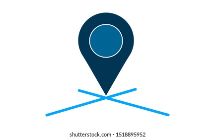 Location icon. High quality logo for web site design and mobile apps. Vector illustration on a white background.
