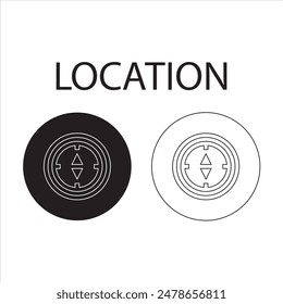 Location icon set—location icons vector collection.