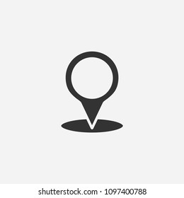 Location icon illustration,vector pin sign,map symbol
