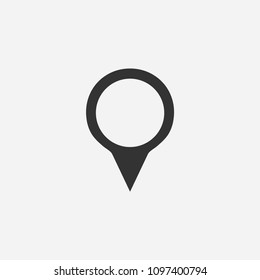 Location icon illustration,vector pin sign,map symbol