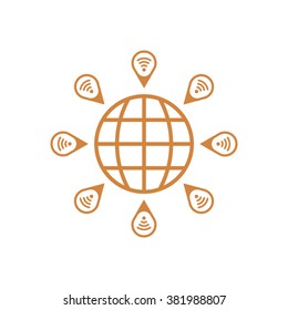 location  icon,  isolated. Flat  design.