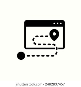 location icon, isolated glyph icon theme ecommerce