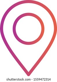 Location icon isolated on abstract background
