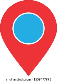Location icon isolated on abstract background
