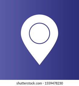 Location icon isolated on abstract background
