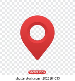 location icon isolated on transparent background. location pin signs, gps symbol, vector illustration