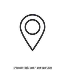 Location icon isolated on white background. Pin symbol modern, simple, vector, icon for website design, mobile app, ui. Vector Illustration