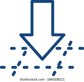Location icon isolated on white background. Arrow pointer for map. Flat infographics. Vector illustration.