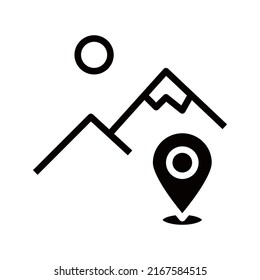 Location icon isolated on white background