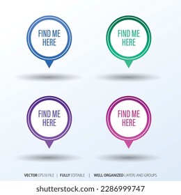 location icon isolated on white background. Vector illustration. Eps 10.