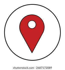 ícone de local isolado no plano de fundo branco