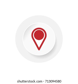 Location icon isolated on white background. Map pointer symbol. EPS10 vector illustration for banner, template, logo, emblem, web, app.  