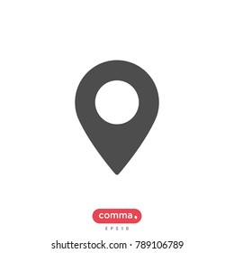 Location icon isolated on white background. Location icon modern symbol for graphic and web design. Location icon simple sign for logo, web, app, UI. Location icon flat vector illustration, EPS10.