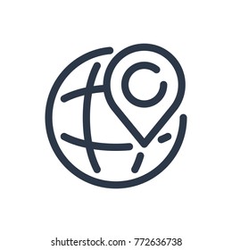 Location icon. Isolated place and location icon line style. Premium quality vector symbol drawing concept for your logo web mobile app UI design.