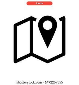 location icon isolated sign symbol vector illustration - high quality black style vector icons
