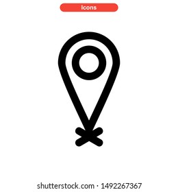 location icon isolated sign symbol vector illustration - high quality black style vector icons
