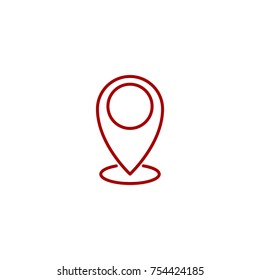 Location icon isolated vector illustration on white transparent background