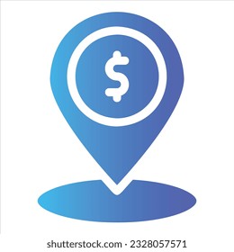 location icon with isolated vektor and transparent background