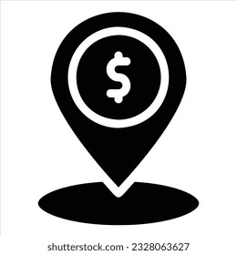 Standortsymbol mit isolierter Vektorgrafik und transparentem Hintergrund