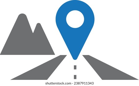 Standortsymbol einzeln auf weißem Hintergrund