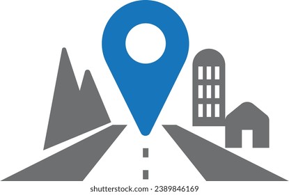 location icon isolated white background