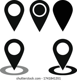 Location icon isolated,map pin,pin marker with flat style.