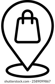 Location Icon Line Vector Illustration