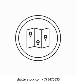 location icon line vector illustration. pin icon