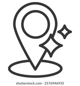 Location Icon Lineal Style Vector Illustration