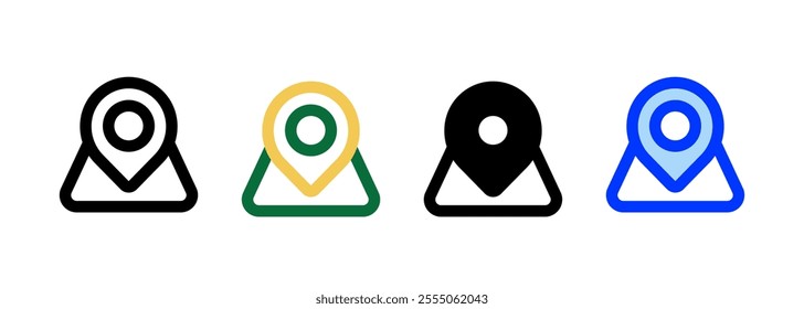 Location Icon. linear style sign for mobile concept and web design. Outline vector icon. Symbol, logo illustration. Vector