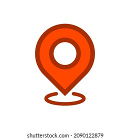 Location icon. Locate pointer design. Map pin gps symbol.
